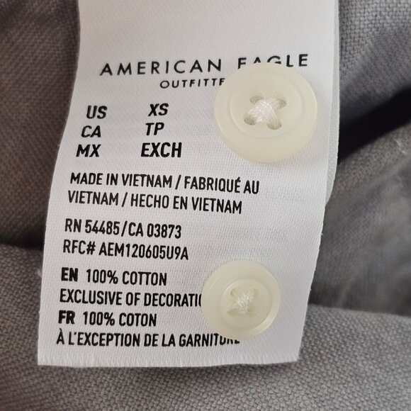 Mens Y2K Mallcore Skater Casual Indie Streetwear  American Eagle White Ombre  XS - Picture 11 of 13